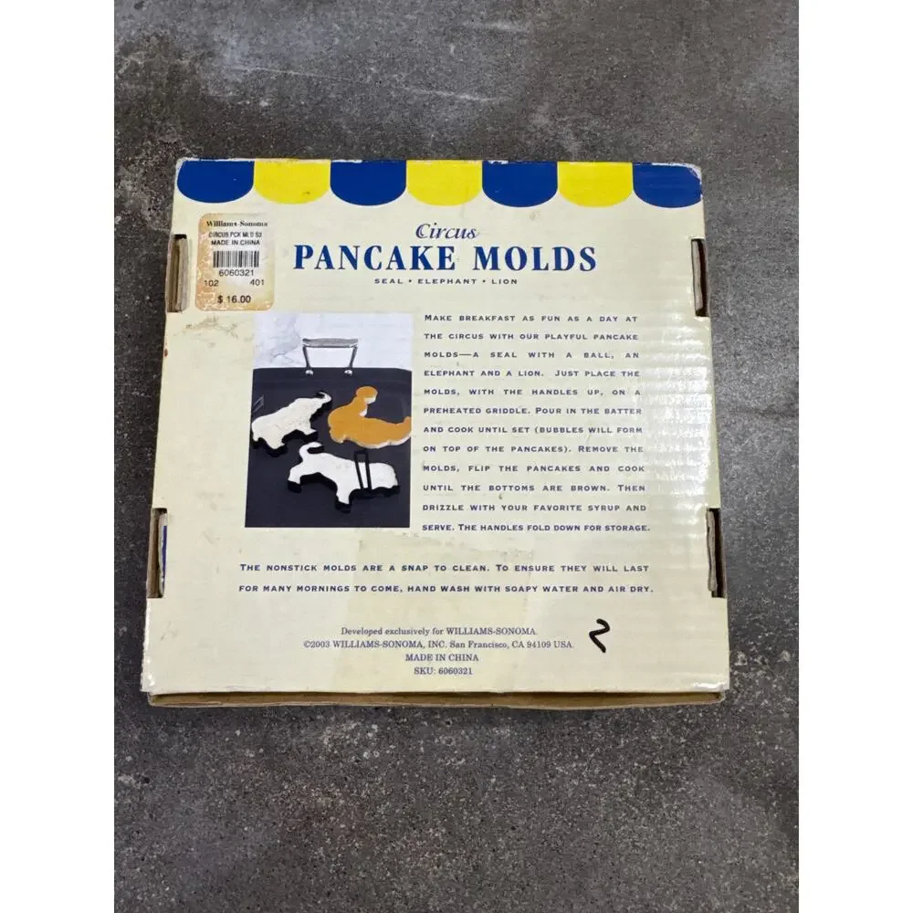 VINTAGE Williams Sonoma “Circus” Pancake Molds